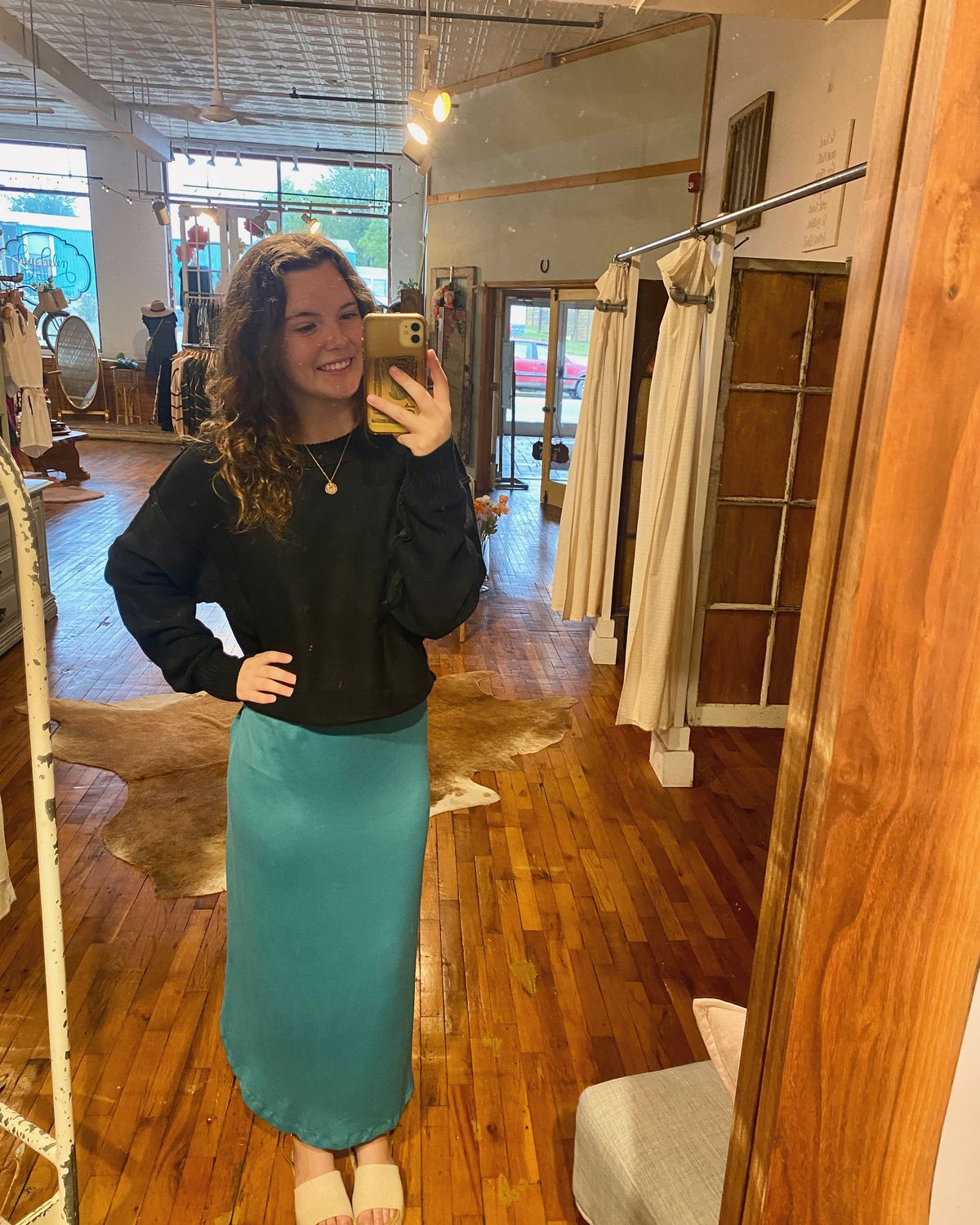 Smocking Maxi Skirt