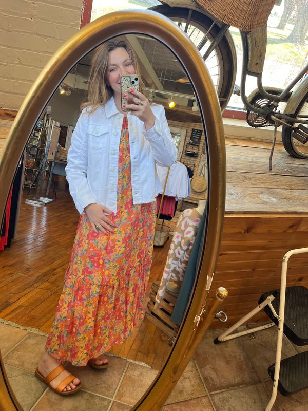 White Frayed Denim Jacket 