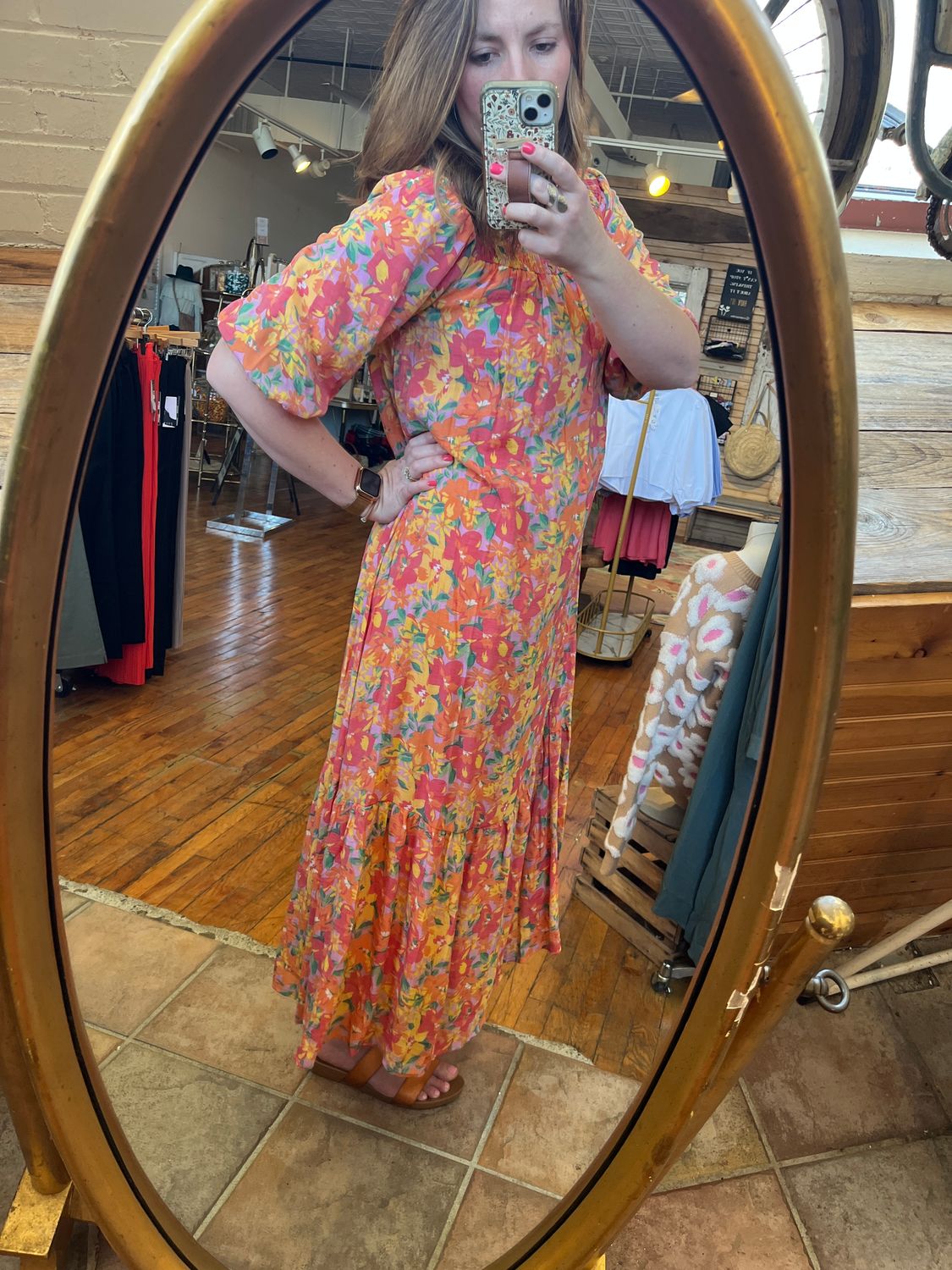 Off the Shoulder Tropical Maxi
