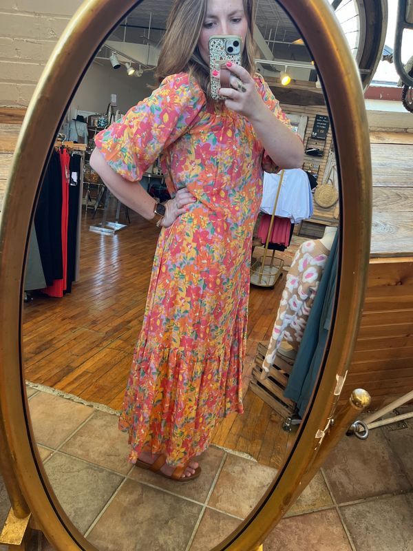 Off the Shoulder Tropical Maxi