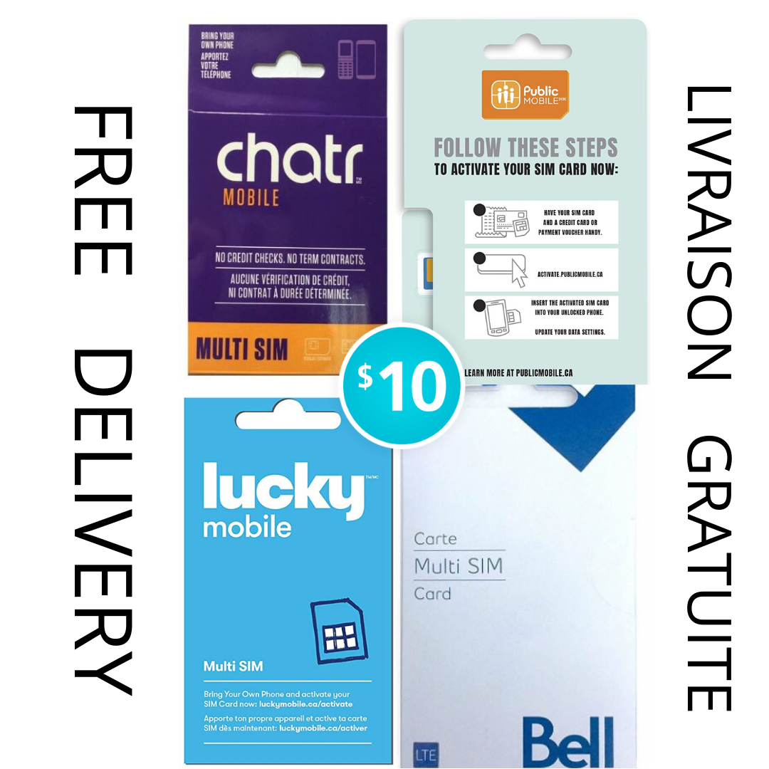 CHATR / BELL / LUCKY MOBILE / PUBLIC MOBILE / VIRGIN / Multi SIM Card