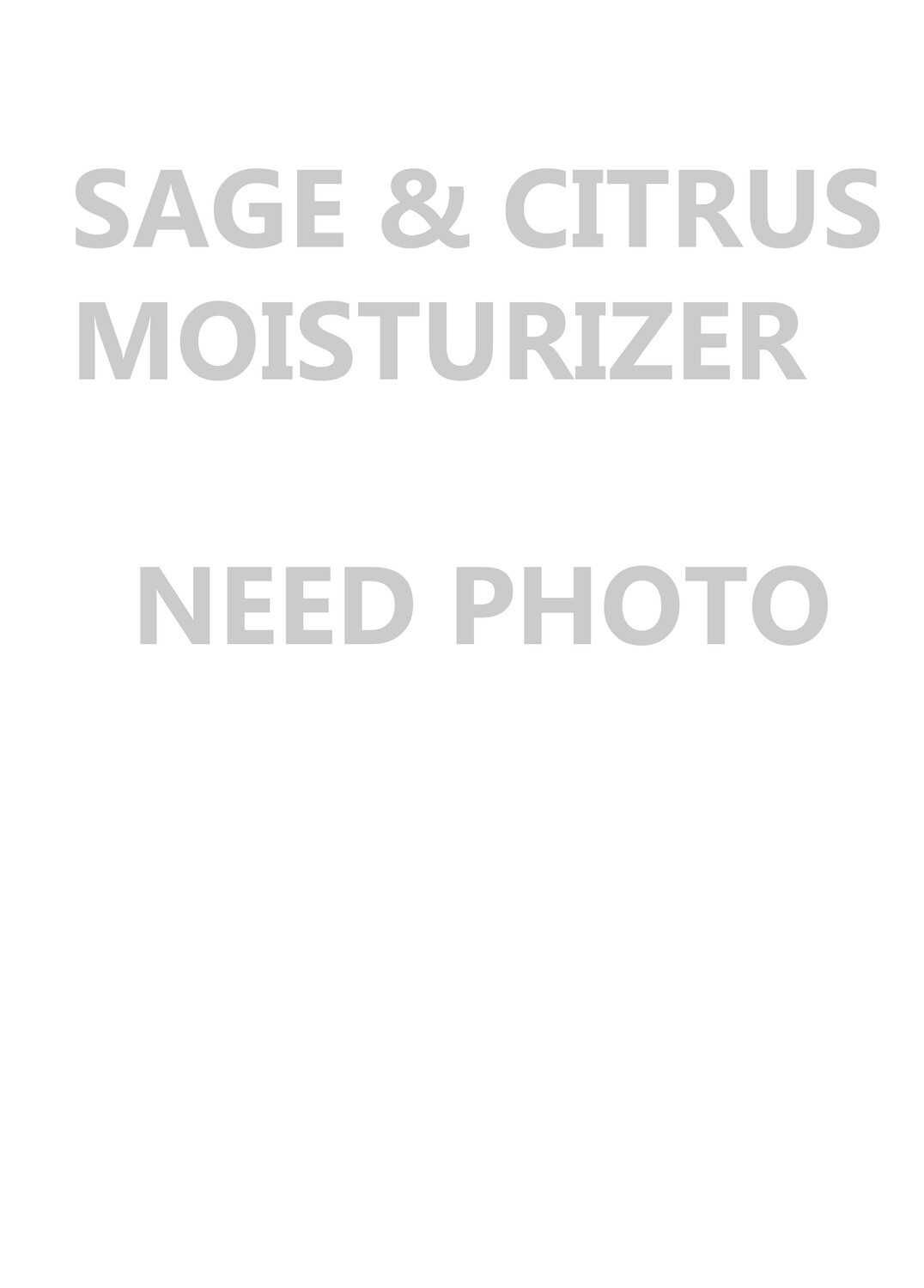 Sage & Citrus Moisturizer