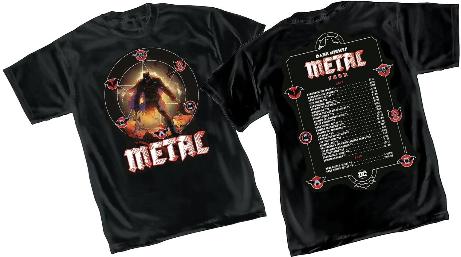 Dark Knights: Metal T-shirt Large