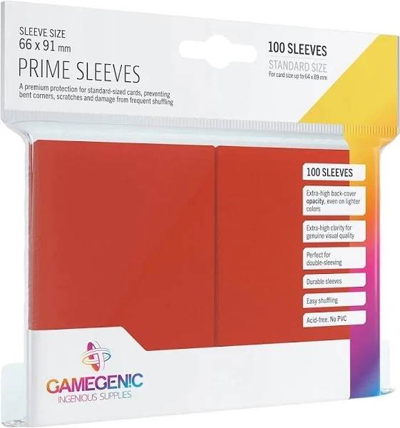 Gamegenic Matte Prime Sleeves Red