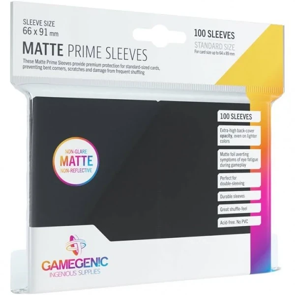 Gamegenic Matte Prime Sleeves Black