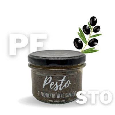 Pesto z czarnych oliwek i kaparów Pesto z czarnych oliwek i kaparów