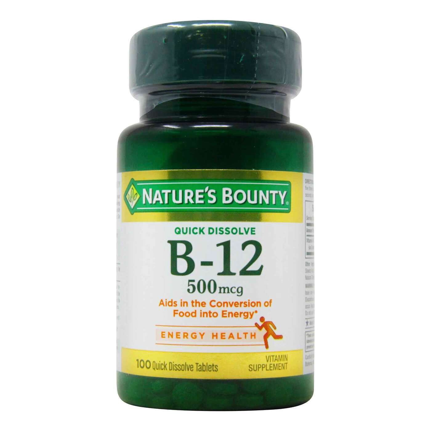 Vitamina B-12 500mcg 100 caps - Nature's Bounty 