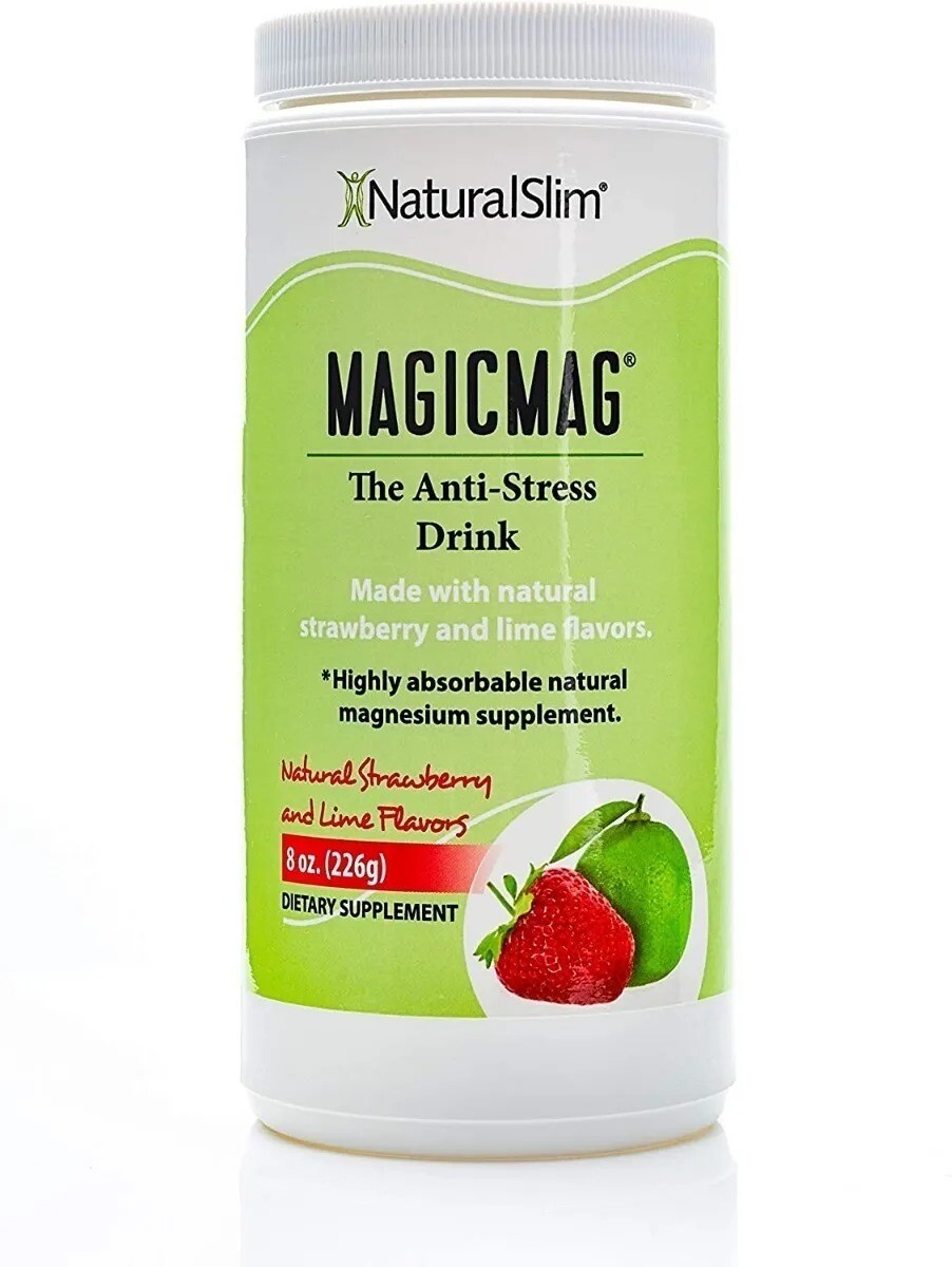 Magicmag: Bebida Antiestrés Polvo de Citrato de Magnesio Puro 226g - NaturalSlim