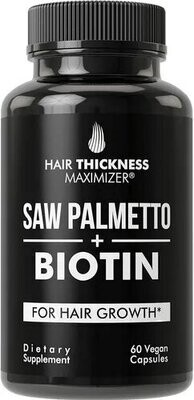 Saw Palmetto + BIOTIN 1000mg 60 caps - Hair Thickness Maximizer