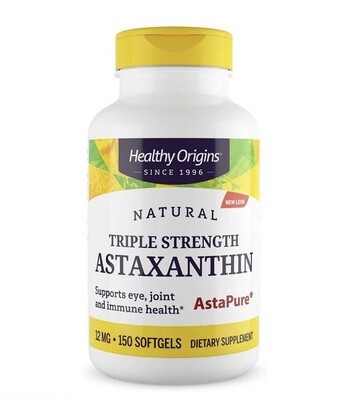 Astaxantina Triple Fuerza 12 Mg, 150caps, Healthy Origins