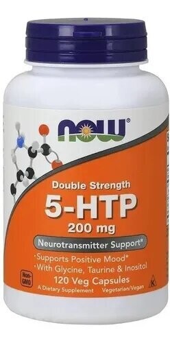 5-HTP 200mg Doble Fuerza 120 caps - NOW