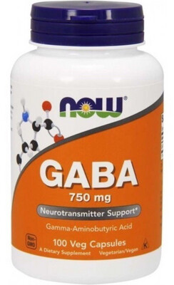 GABA 750mg 100 caps - NOW