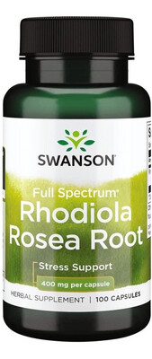 Rhodiola Rosea Root 400 Mg, 100 Caps, Swanson