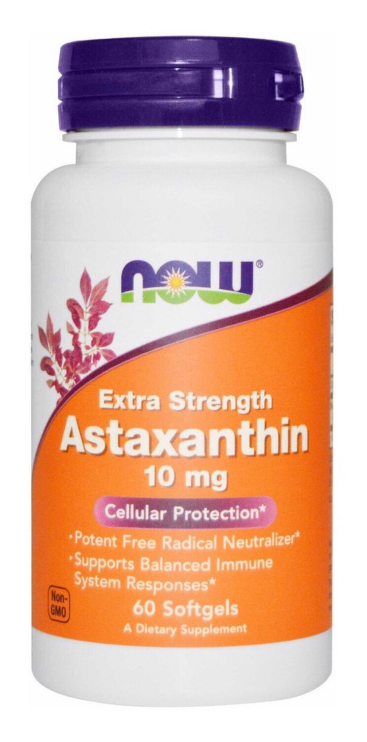 Now Astaxantina 10 Mg , 60 Caps