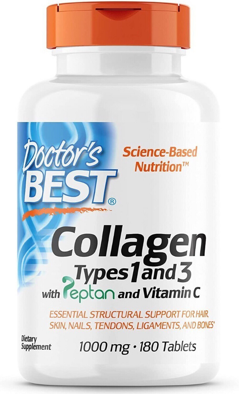 Colageno tipo 1 Y 3 + Peptan y Vitamina C 1000mg 180 caps - Dr Best