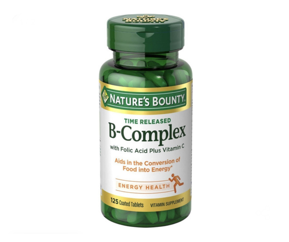 B- Complex, Ácido fólico y Vitamina C 150 caps - Nature’s Bounty