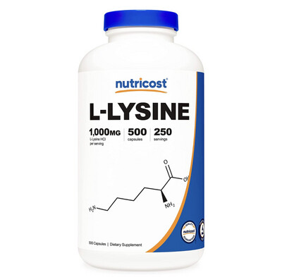 L-Lisina 1000mg  500 caps - Nutricost