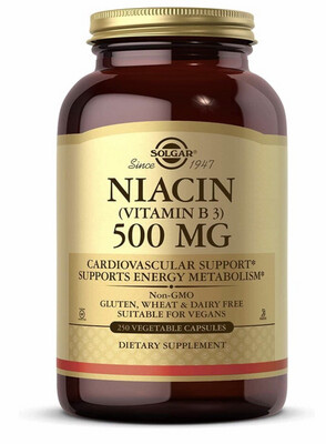 Niacina: Vitamina B3 500mg 250 caps - Solgar