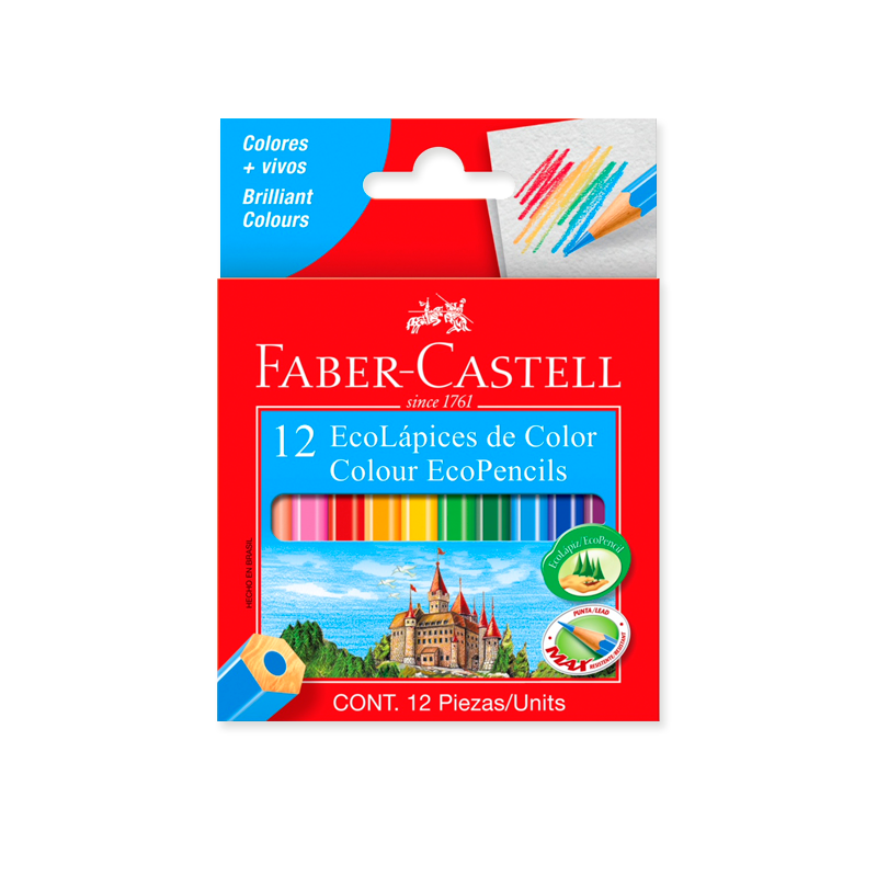 Lapices de Colores Cortos x12 Faber Castell