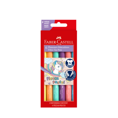 Marcadores Pastel x6 Faber-Castell