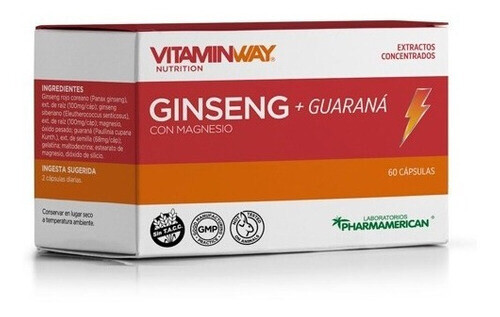Ginseng y Guarana 60caps VITAMINWAY