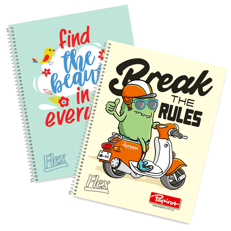Cuaderno Papiros Flex con Espiral 96 hojas