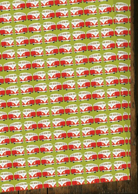 GWNDG12 Camper Van Gift Wrap (20 sheets)