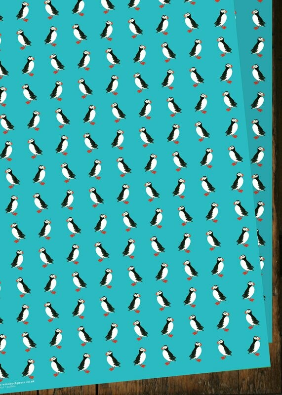 KWNDG17 Puffin Gift Wrap (20 sheets)