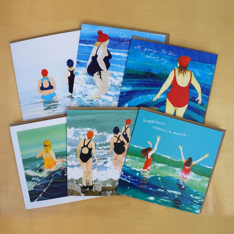 Wild Swimming Cards (Mixed Pack of 6)