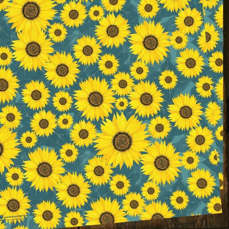 DWNDG27 Scattered Sunflowers Gift Wrap (20 sheets)
