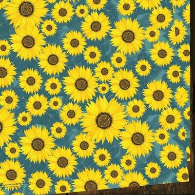 DWNDG27 Scattered Sunflowers Gift Wrap (20 sheets)