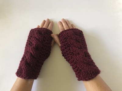 Women's Hand Knitted Fingerless Gloves