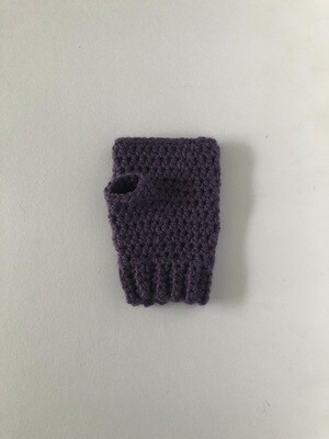 Girl Purple Handmade Crochet Fingerless Gloves