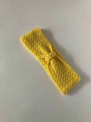 Children's Yellow Moss Stitch Hand Crochet Headband