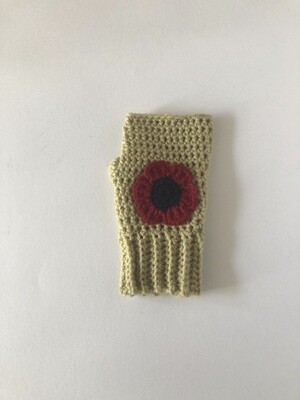Women’s Cornfield & Poppy Crochet Fingerless Gloves Set