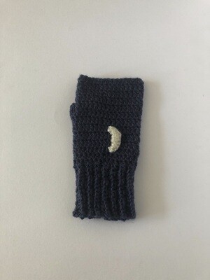 Women’s Midnight Blue Hand Crochet Fingerless Gloves