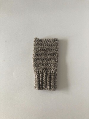 Women’s Cream Fleck Oatmeal Crochet Fingerless Gloves UK