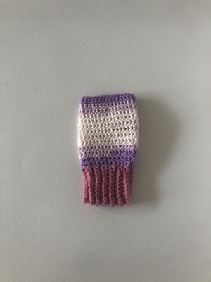 Women’s Purple & Pink Hand Crochet Fingerless Gloves UK