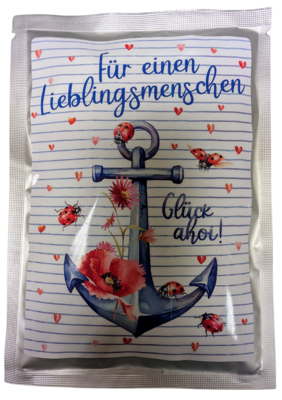 Tee-Postkarte "Glück Ahoi"