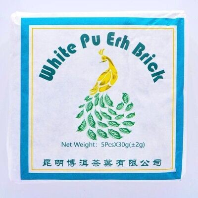 Peacock white Pu Erh Brick (ca. 150g)