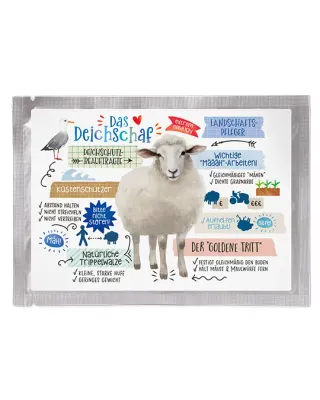 Tee-Postkarte "Deichschaf"