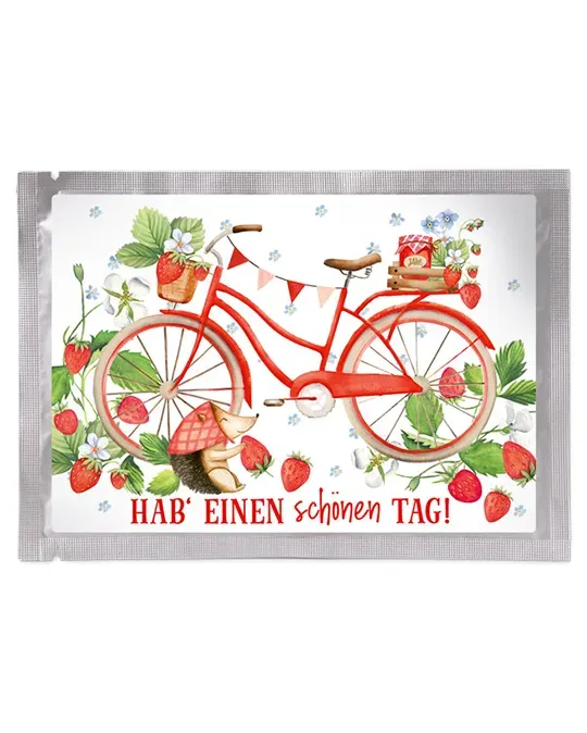 Tee-Postkarte "Erdbeer Picknick"