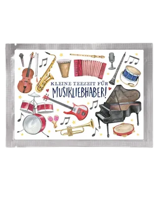 Tee-Postkarte Musikliebhaber Tee-Postkarte Musikliebhaber