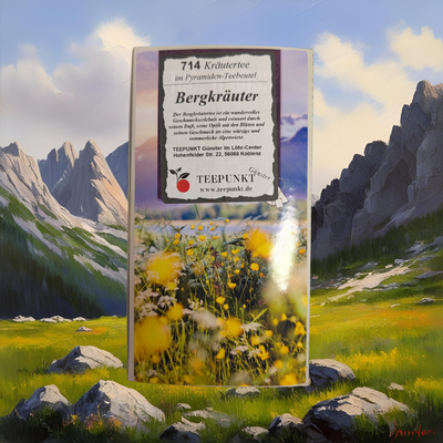 Bergkräutertee im Pyramidenbeutel Bergkräutertee im Pyramidenbeutel