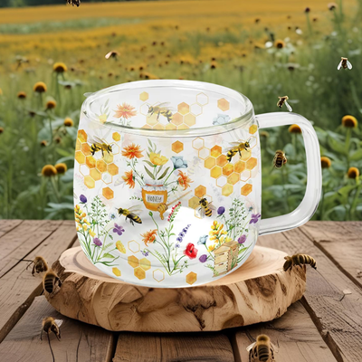 Glasbecher Bienenliebe Glasbecher Bienenliebe