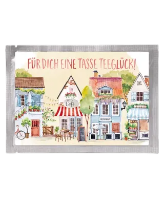 Tee-Postkarte Sommerhäuschen Tee-Postkarte Sommerhäuschen
