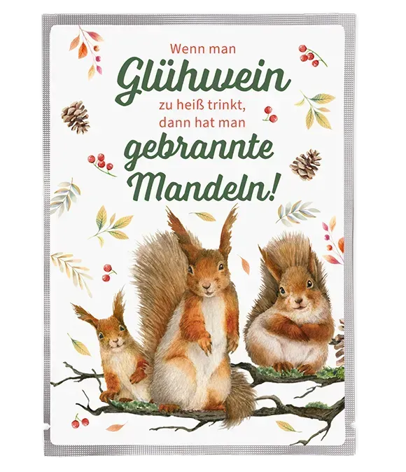 Tee-Postkarte Eichhörnchenbande