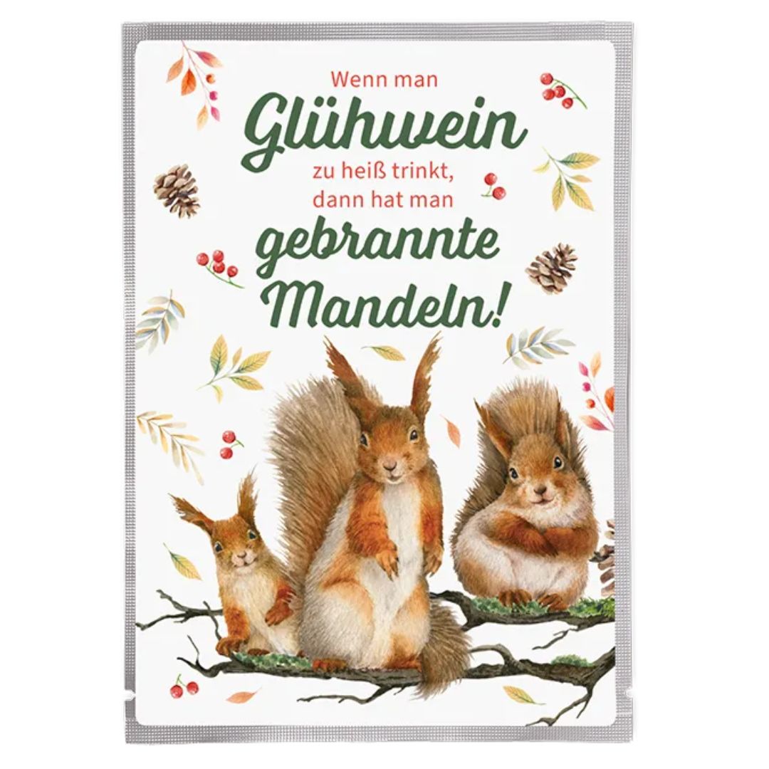 Tee-Postkarte Eichhörnchenbande