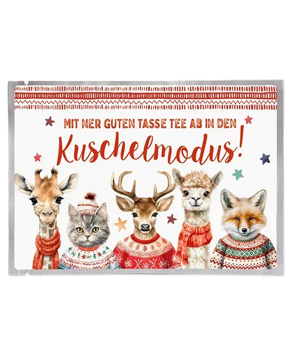Tee-Postkarte Kuschelmodus Tee-Postkarte Kuschelmodus