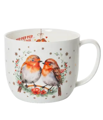 Jumbo-Becher Rotkehlchenliebe